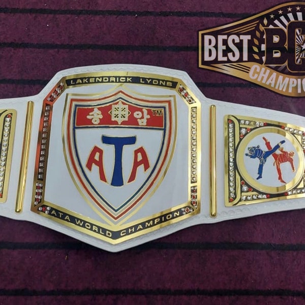 Martial Arts, Taekwondo Championship Trophy Belt, Personalized Karate Champion Title, Judo Award Belt, Available in kids and adult sizes