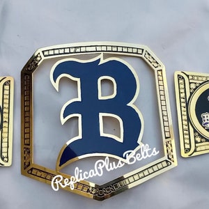 Custom Pro Wrestling Belt, Create Championship title with Your Design, Engraved Company’s Logo on Metal Plate