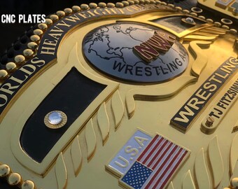 NWA Domed Globe Wrestling Championship Belt Replica: Adult Size, Real Leather