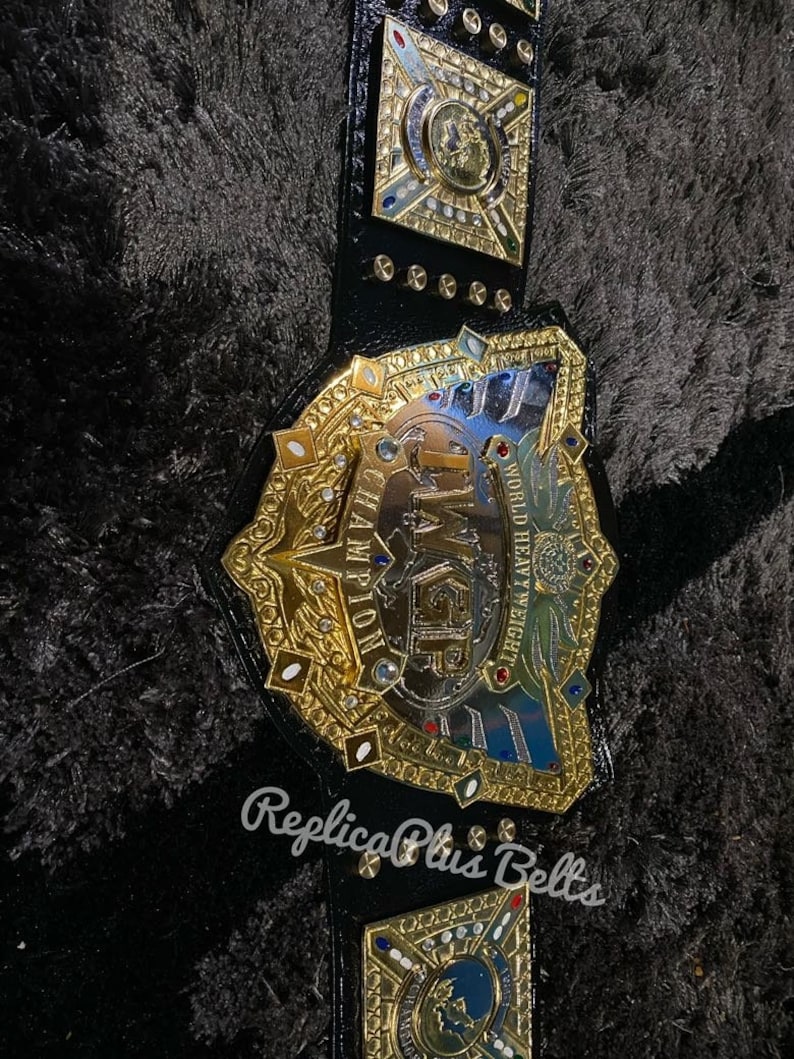New IWGP / NJPW World Heavyweight Championship V5 Title Belt (3.5mm Zinc) image 4