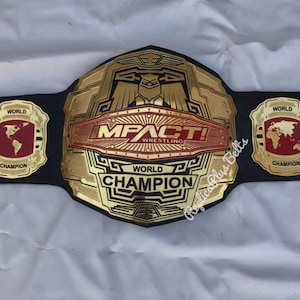 Impact Wrestling World Championship Belt, TNA Replica Title, ( perfectly Curved & Etched ) Full-Size Belt