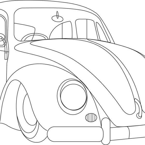 volkswagen Beetle svg, ai and Pdf Laser Cut Files