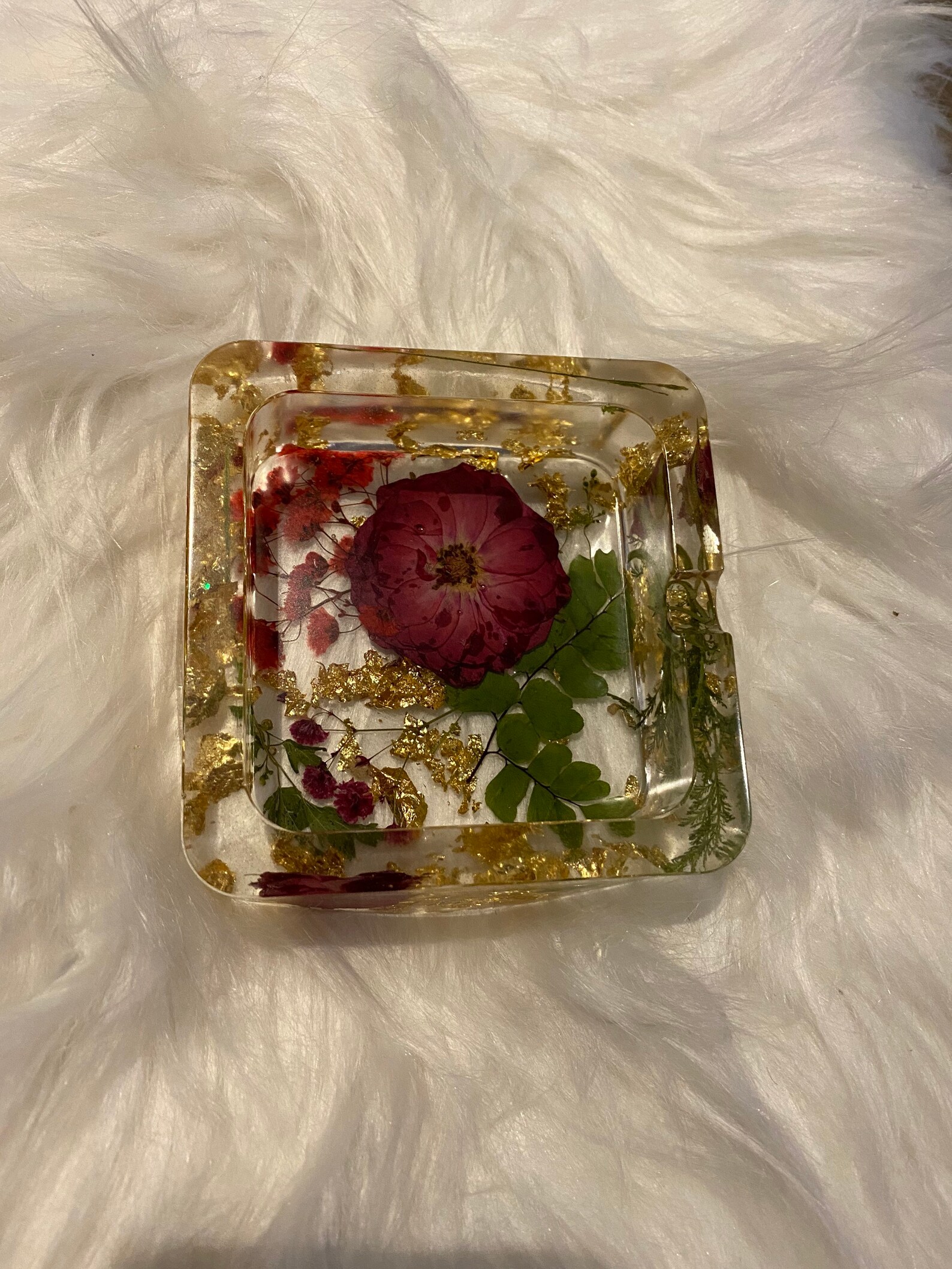 Pressed Flower Ashtray Etsy