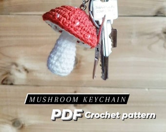 Modèle PDF de porte-clés champignon au crochet