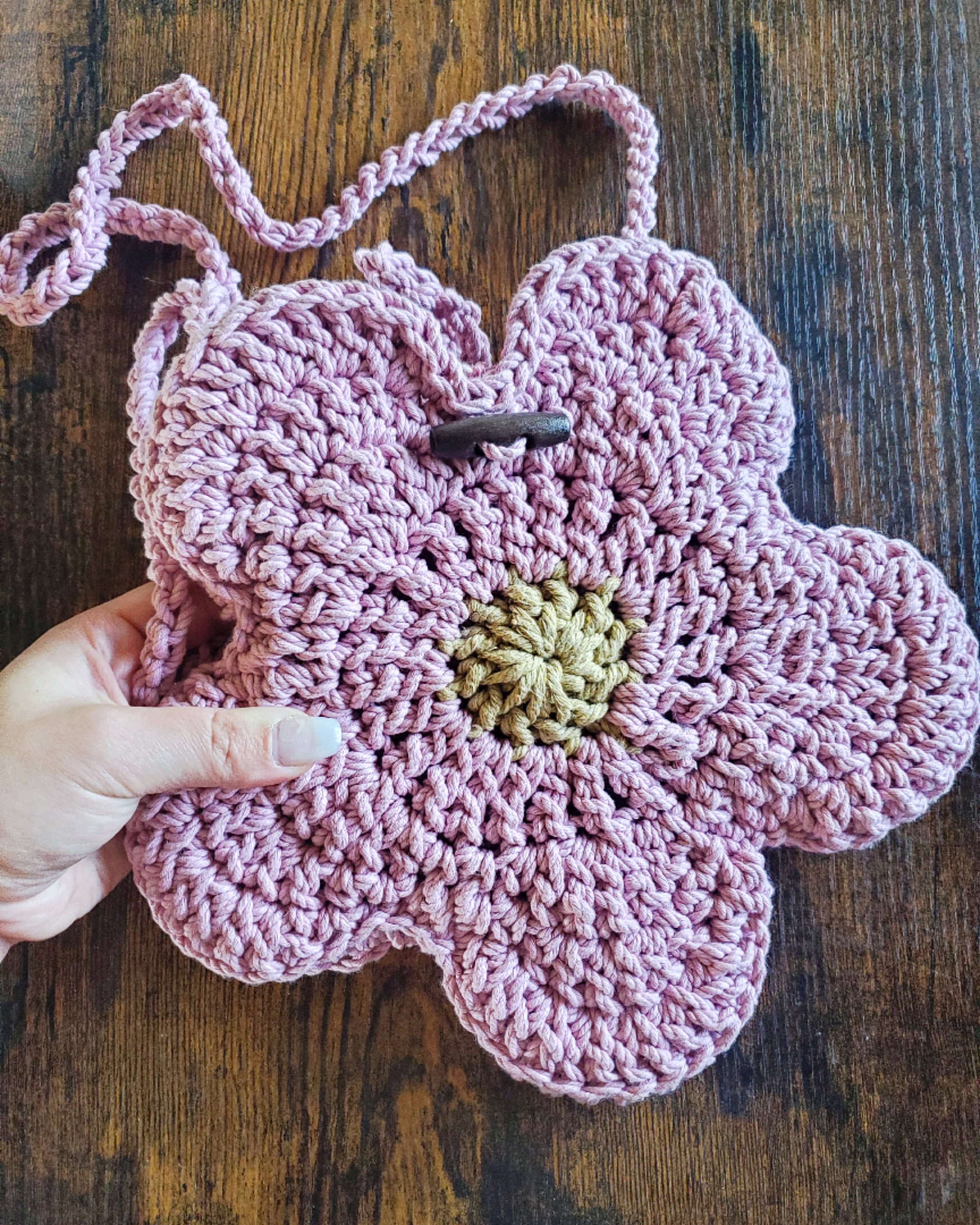 Crochet Flower Bag Pattern Etsy