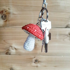 CROCHET | MUSHROOM | KEYCHAIN | Miniature | Gift | Key fob | ornament