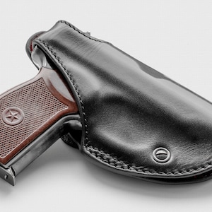 Belt (OWB) 3-Layers leather holster for Makarov
