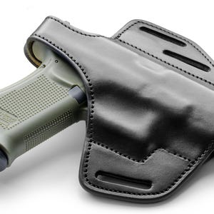 Belt (OWB) holster for Glock, leather