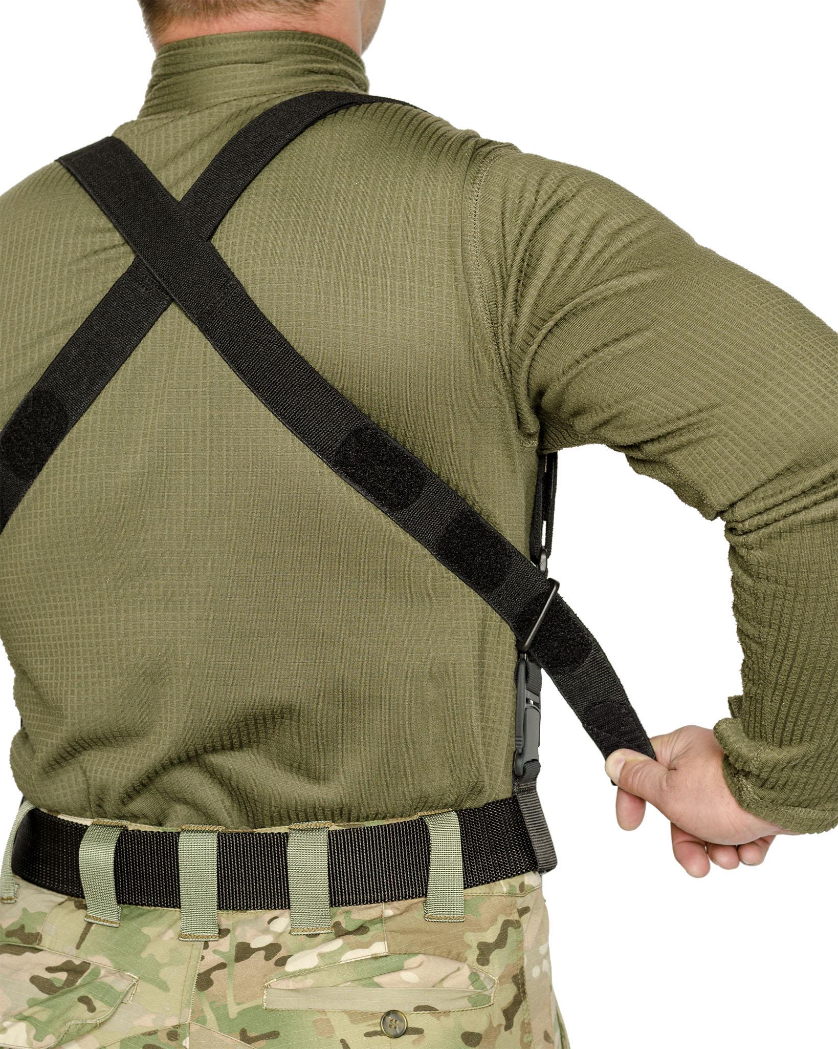 Bretelles De Combat Tactiques Unisexe Noires - Taille Unique, élastiques, Fait Main En Ukraine