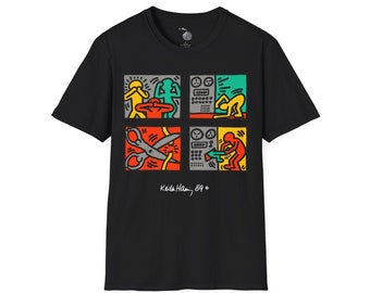 Pop Shop III (Keith Haring, 1989) Unisex Softstyle T-Shirt