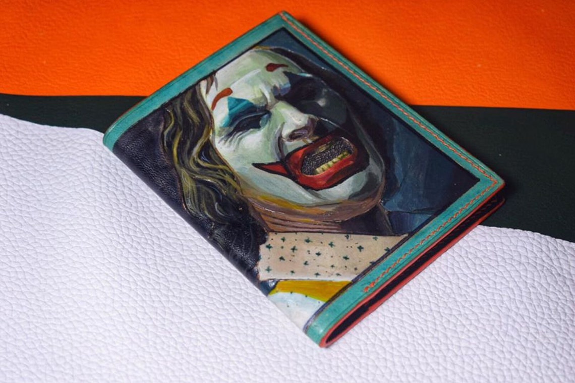 Joker leather wallet Etsy