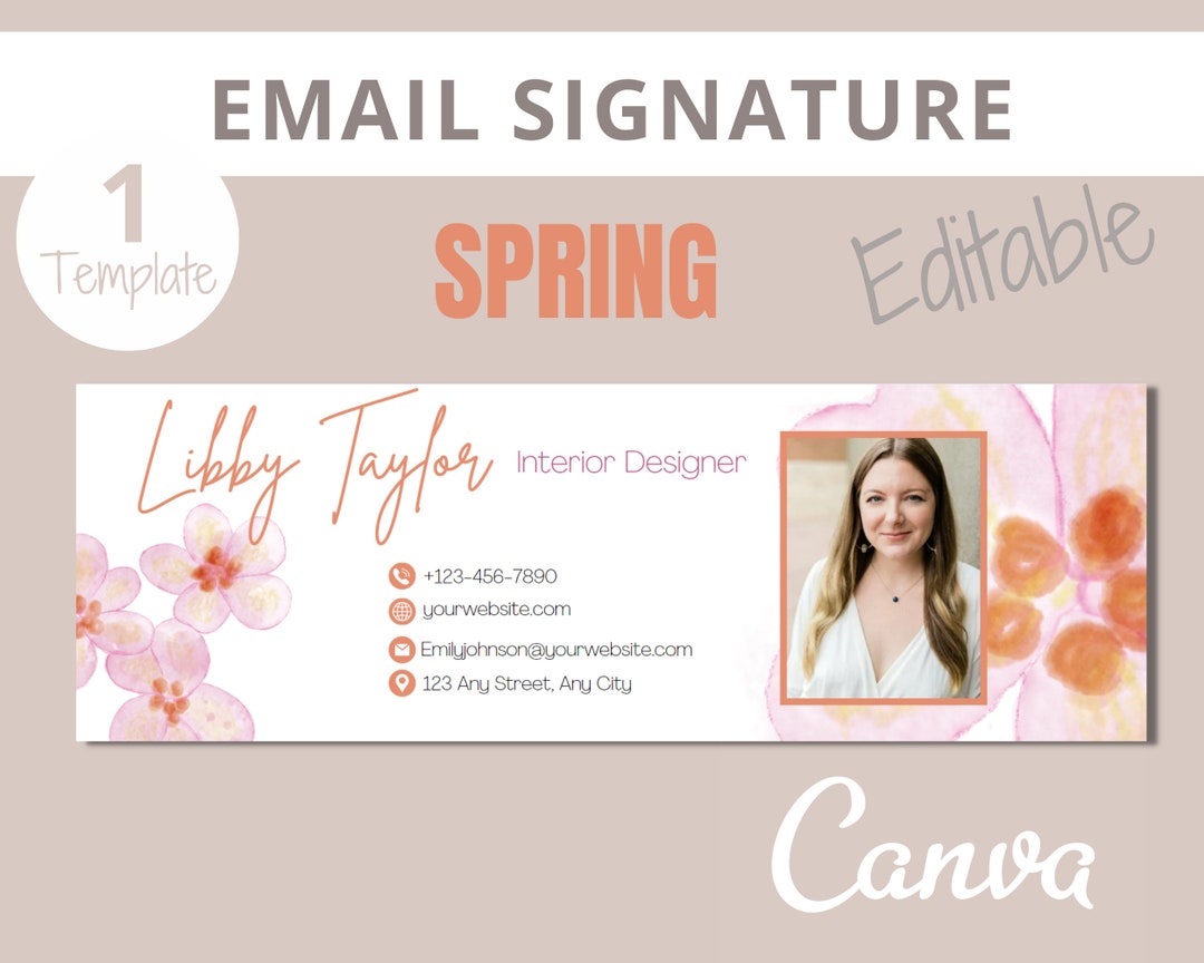 Email Signature Template Canva Editable Email Signature - Etsy