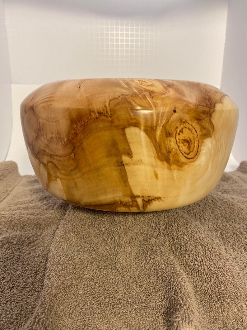 Beautiful Cottonwood Bowl turned on lathe!