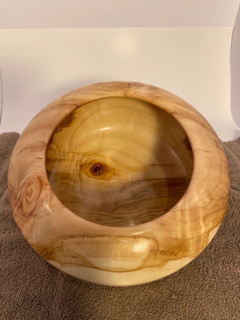 Beautiful Cottonwood Bowl turned on lathe!