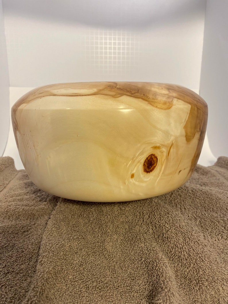 Beautiful Cottonwood Bowl turned on lathe!
