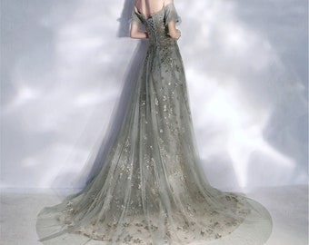 dark academia prom dress