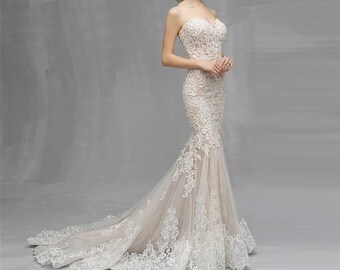 etsy mermaid wedding dress