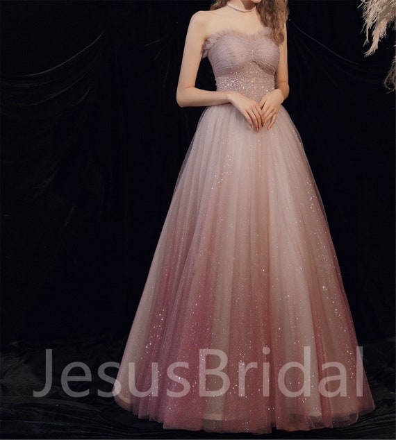 Shiny Prom Dress Ball Gown 