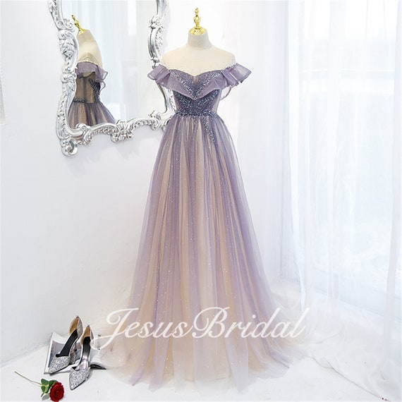 vintage＊Purple gradation dress