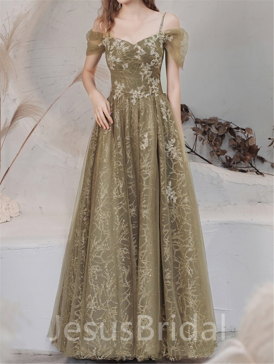 Forest Green Prom Dress TulleSequin Prom DressSenior Prom Etsy