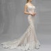 Customized Mermaid Lace Tulle Embroidery Brigade Wedding Dress Champagne Sweetheart Bridal Dress Brush Train Bridal Gown Jewel Dresses Women 