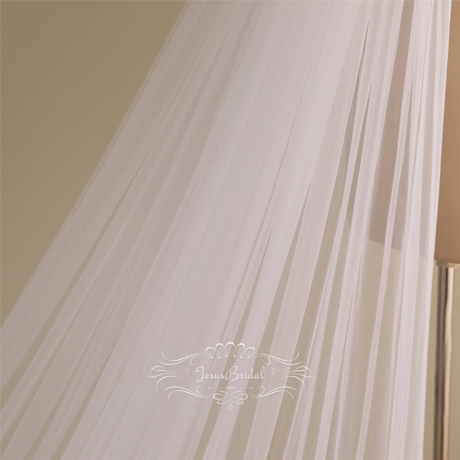 Ivory Wedding Veil With Black Lace Appliqueslong Etsy