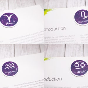 Zodiac sign magnetic bookmarks