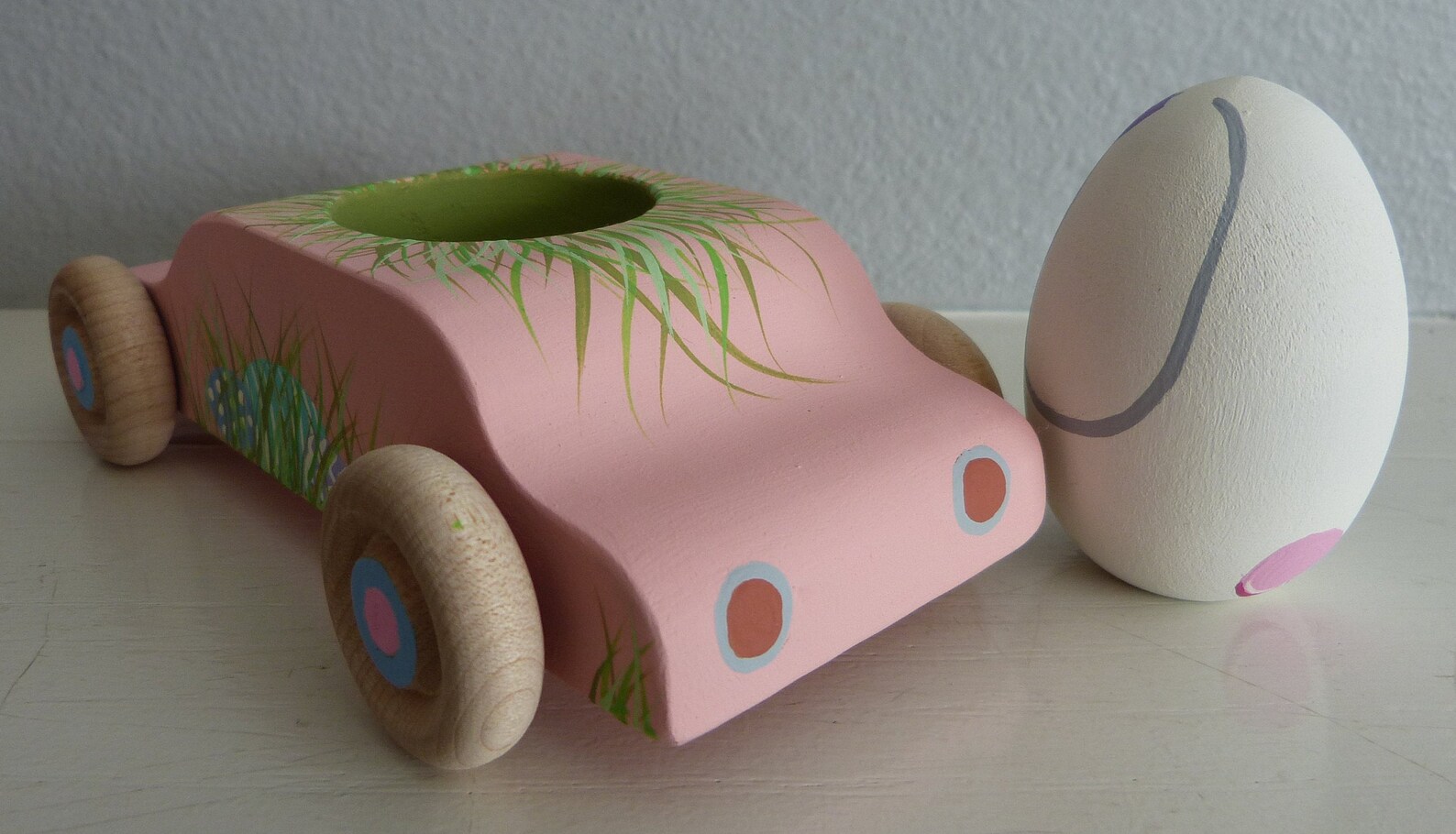 Easter Bunny Car 2021 Wooden Easter Bunny and Car Set Etsy