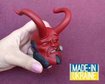 Imán de Hellboy: Figura del Diablo Rojo pintada a mano, decoración coleccionable