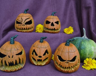 Halloween  Pumpkin decor , Resin pumpkin decor, halloween decoration with LED light