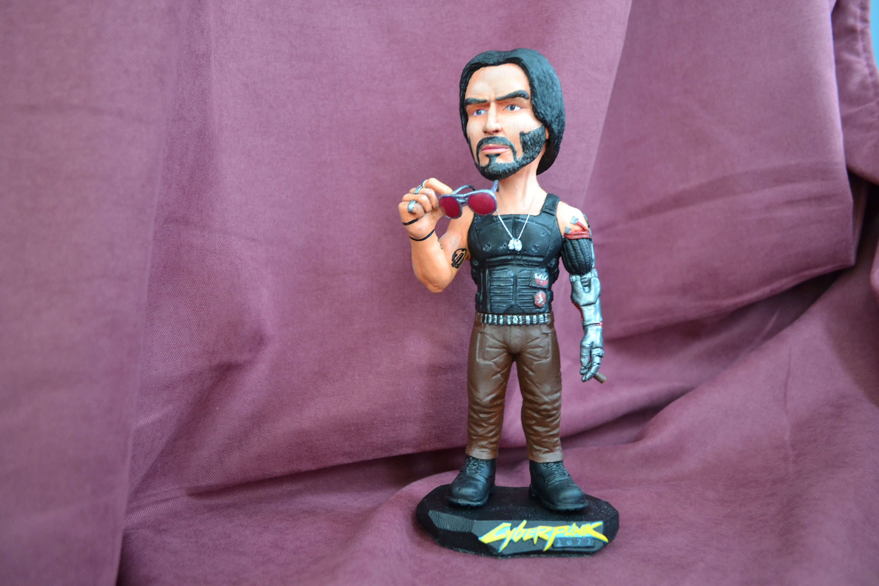 Handmade Johnny Silverhand Resin Figure: Cyberpunk 2077 