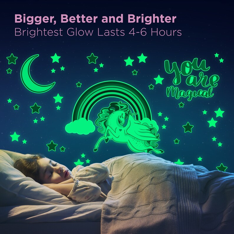 Glow in the Dark Wall Decals by Glowing Snuggles Glow in the Etsy