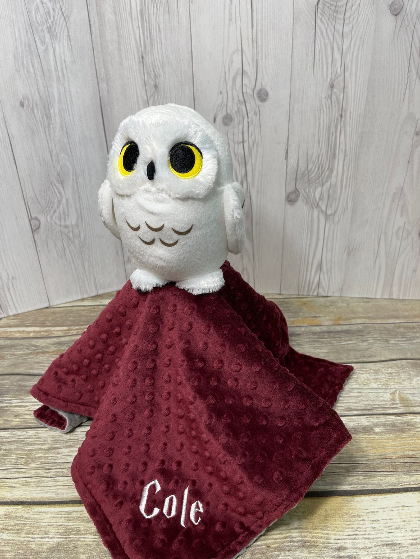 Hedwig Plush Lovey Security Blanket Personalized Hedwig Plush | Etsy