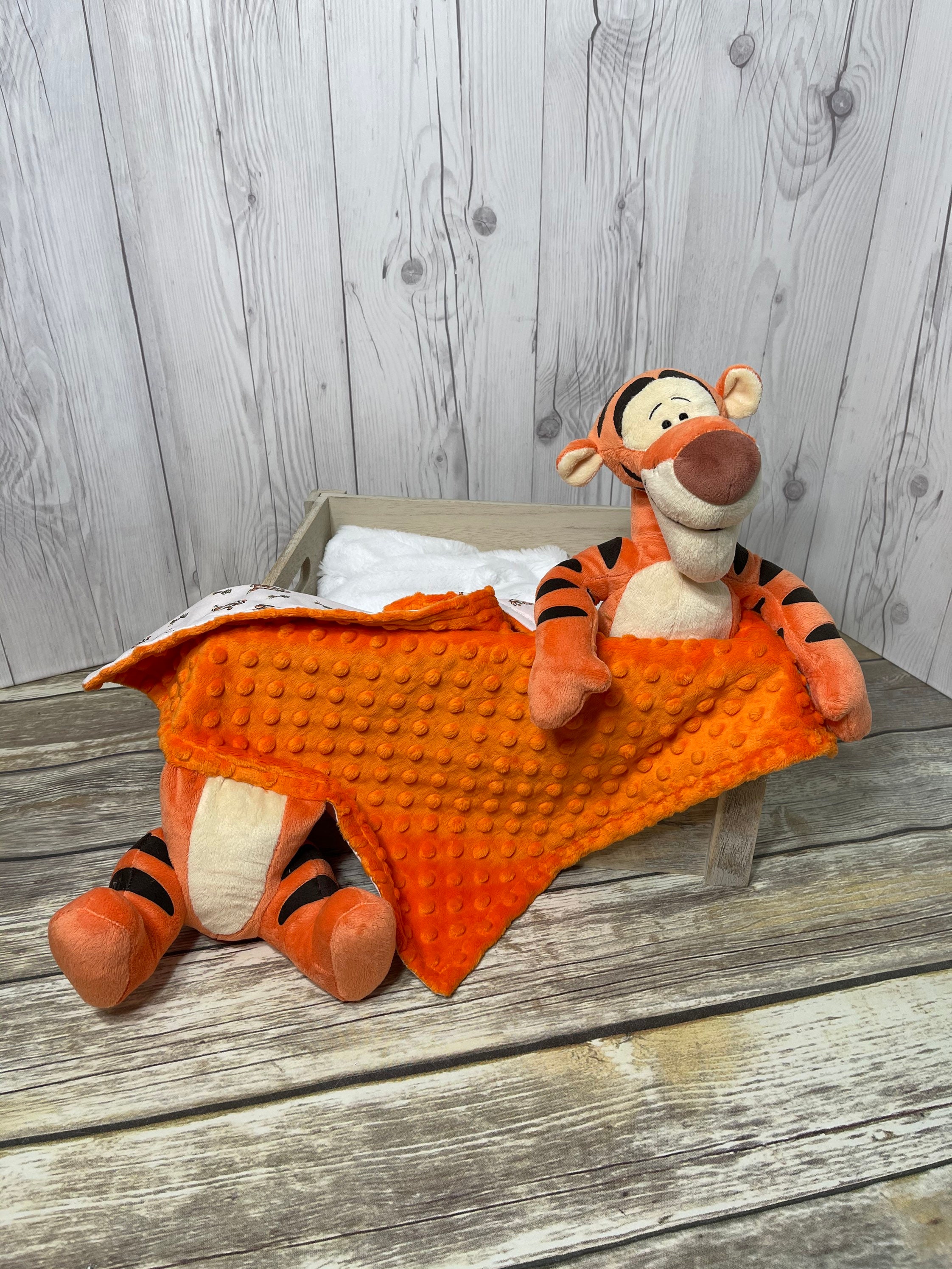 Tigger Plush Lovey Security Blanket Personalized Tigger Etsy