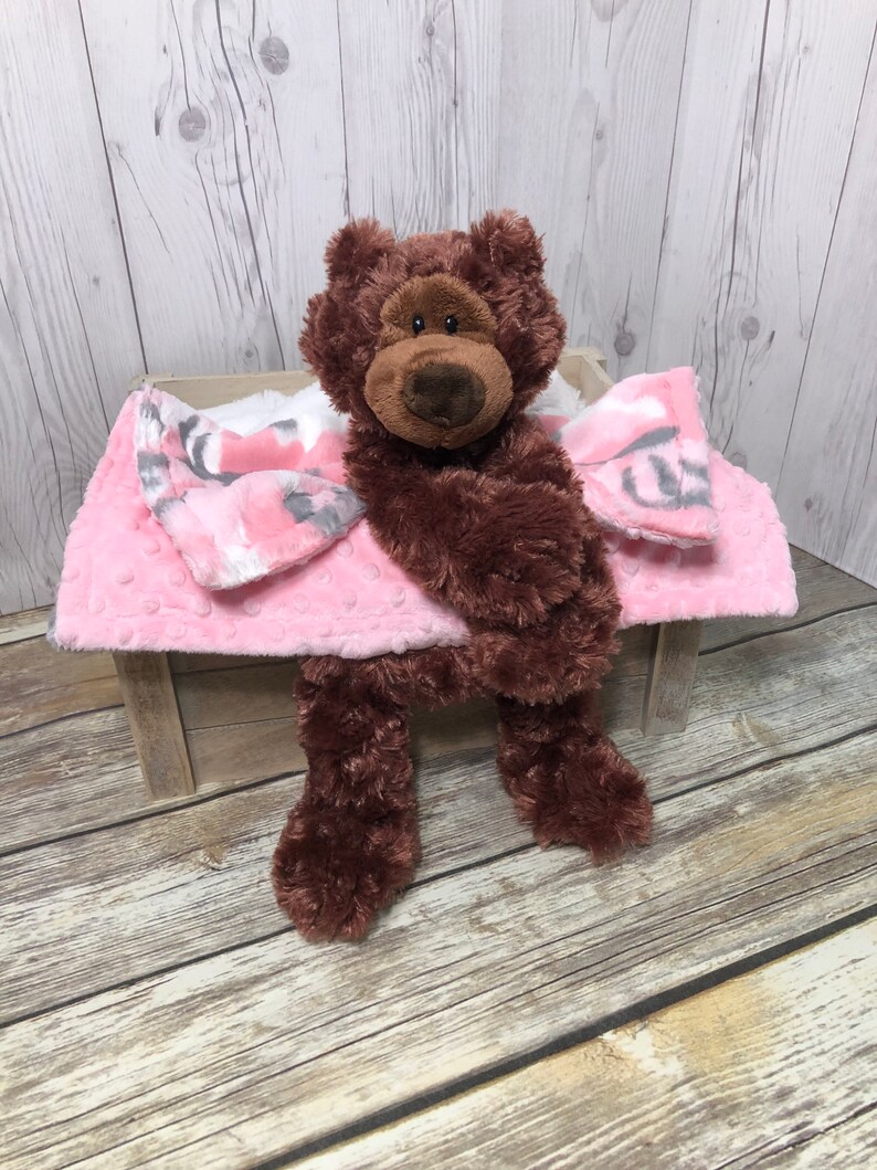 pink camo teddy bear