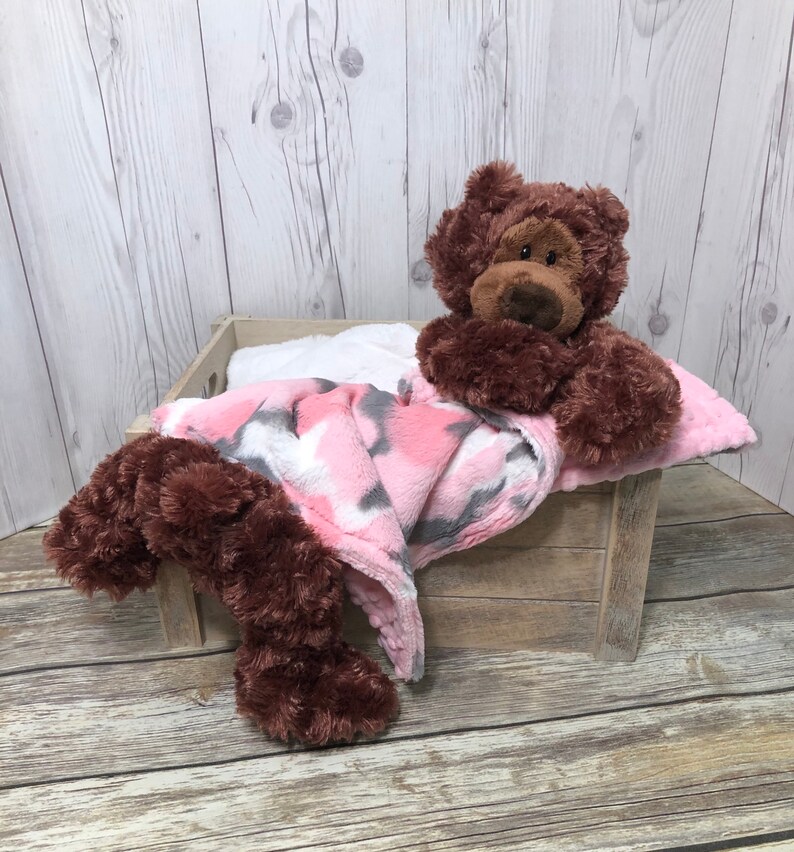 pink camo teddy bear