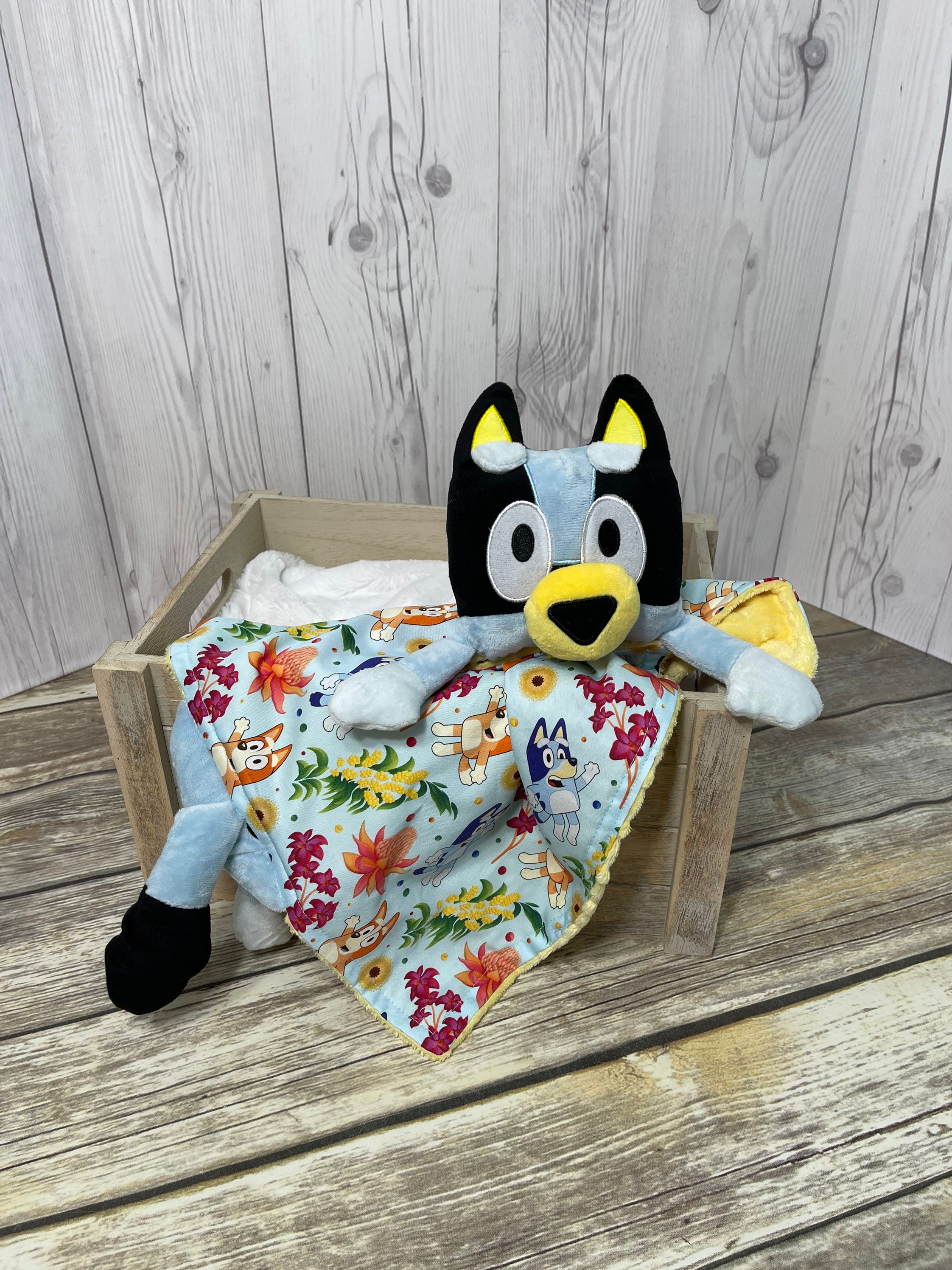Bluey Plush Lovey Security Blanket Personalized Bluey Stuffed Etsy