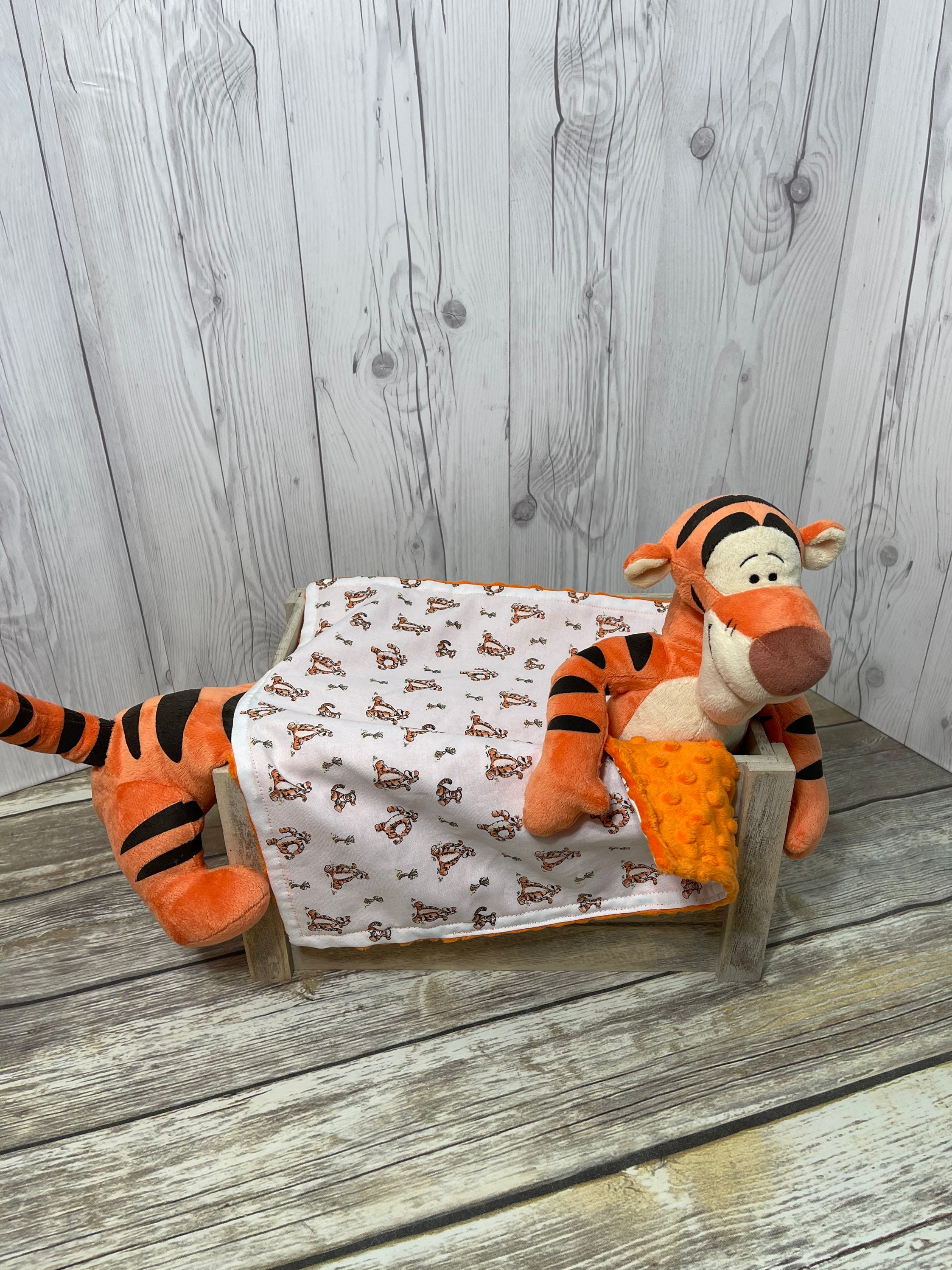 Tigger Plush Lovey Security Blanket Personalized Tigger Etsy