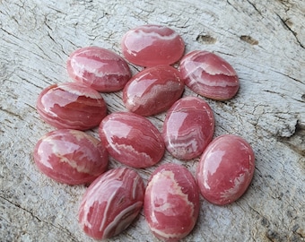 5pcs 133cts 31X18mm 100/% natural pink rhodochrosite cabochons mix shape wire wrapped jewelry pendant making smooth hand polish gemstone 386
