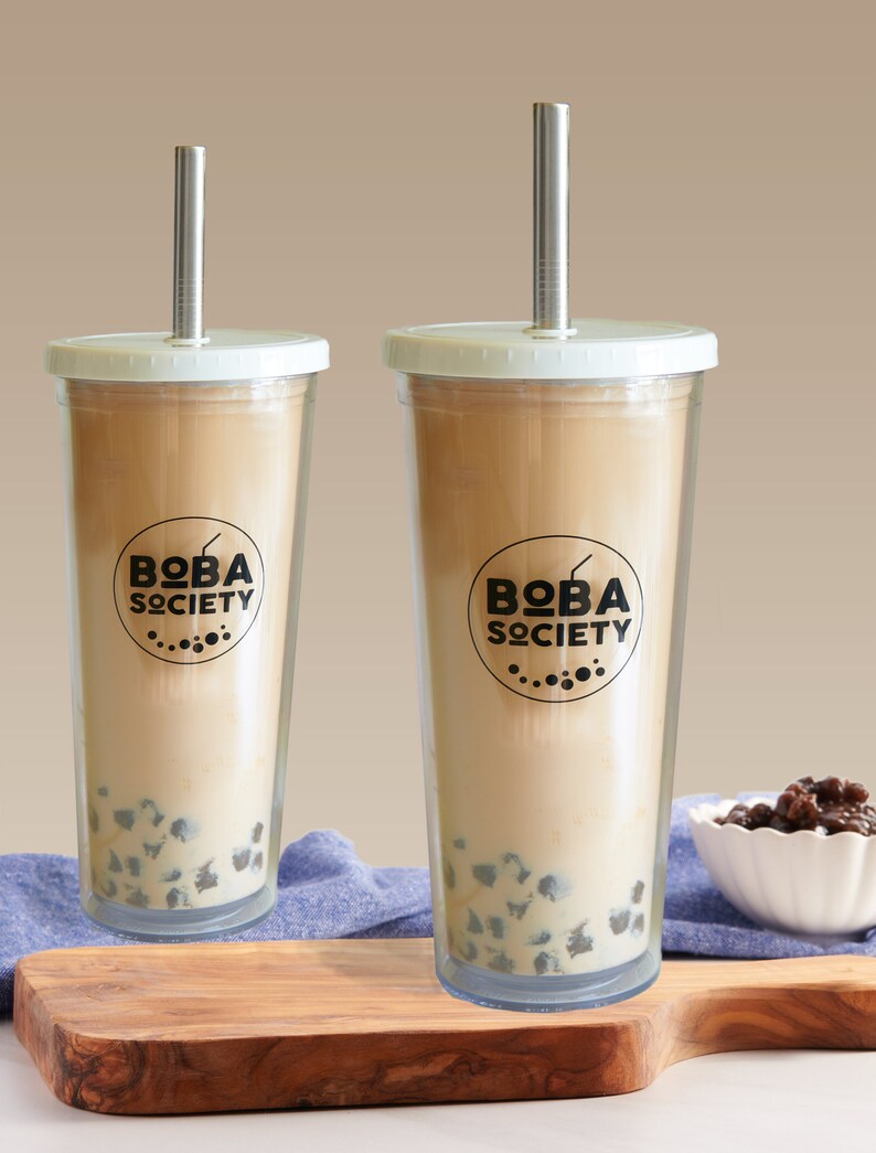 2pack réutilisable Bubble Boba Tea Tumbler avec pailles boba Etsy