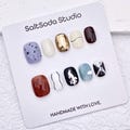 Fresh Handmade Press On Nails: Bright Colorful, Short Round product logo