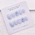 3d Butterfly Nail/Simple Light Blue Nail/Cute Short Acrylic Nail/Handmade Press on Nail/Easy Spring Nail/Wedding Nails Bridesmaids product logo
