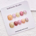 Candy Color Nail/Cat Eye Nail/Cute Short Round Nail/Handmade Press on Nail/Summer Bright Colorful Nail/Lovely Simple Pretty Nail product logo