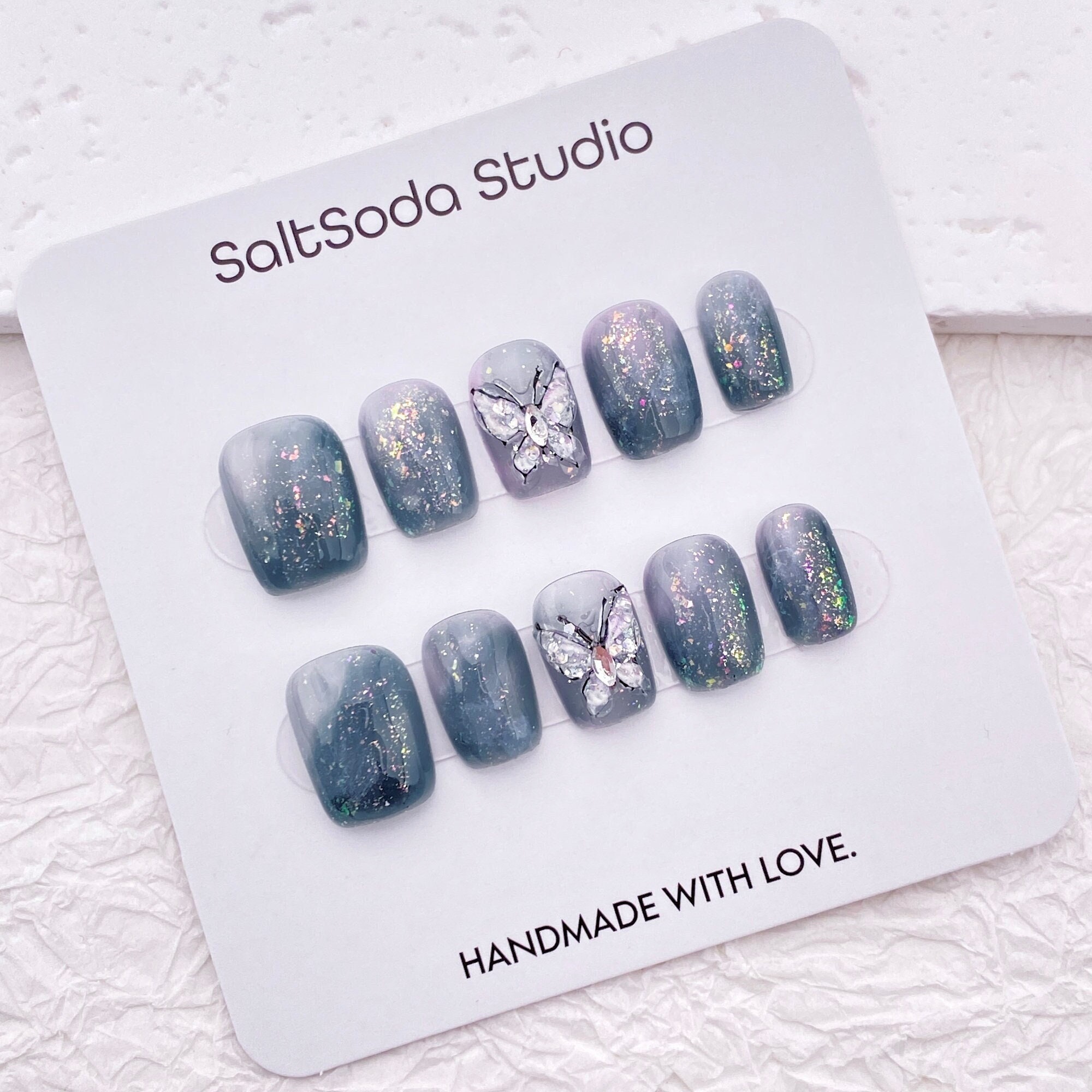 Blue winter nails Italia