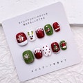 3D Christmas Press On Nails: Short Acrylic Fake Nails Set product logo