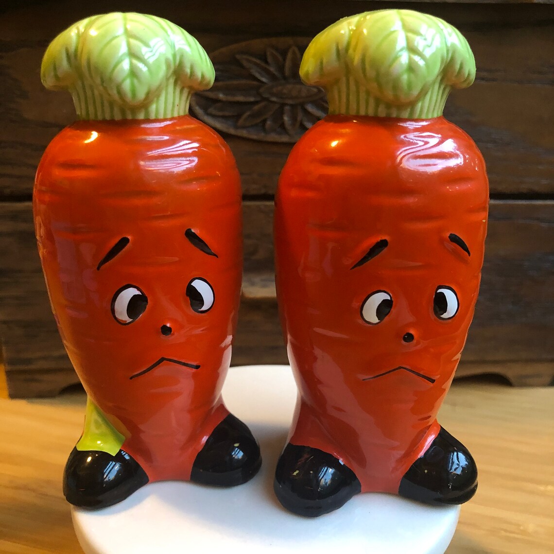 Carrot Anthropomorphic Salt & Pepper Shakers Made for Kmart Etsy