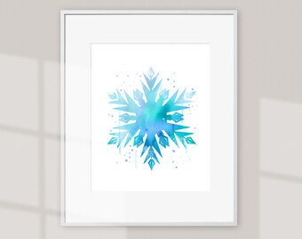 FROZEN Print, Frozen Printable, Frozen Digital Download, Frozen Wall Art, Frozen Watercolor, Frozen Minimal Room Decor, Frozen Nursey Decor
