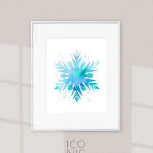 FROZEN Print, Frozen Printable, Frozen Digital Download, Frozen Wall Art, Frozen Watercolor, Frozen Minimal Room Decor, Frozen Nursey Decor