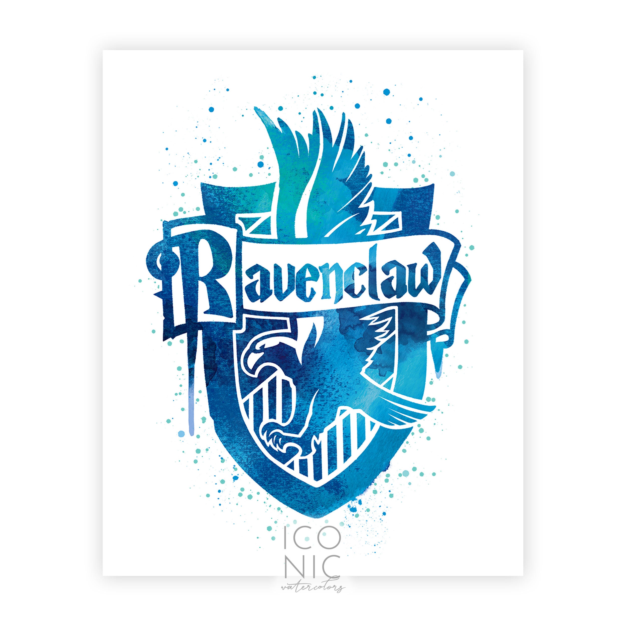 Ravenclaw Crest Print Ravenclaw Printable Art Hogwarts Etsy