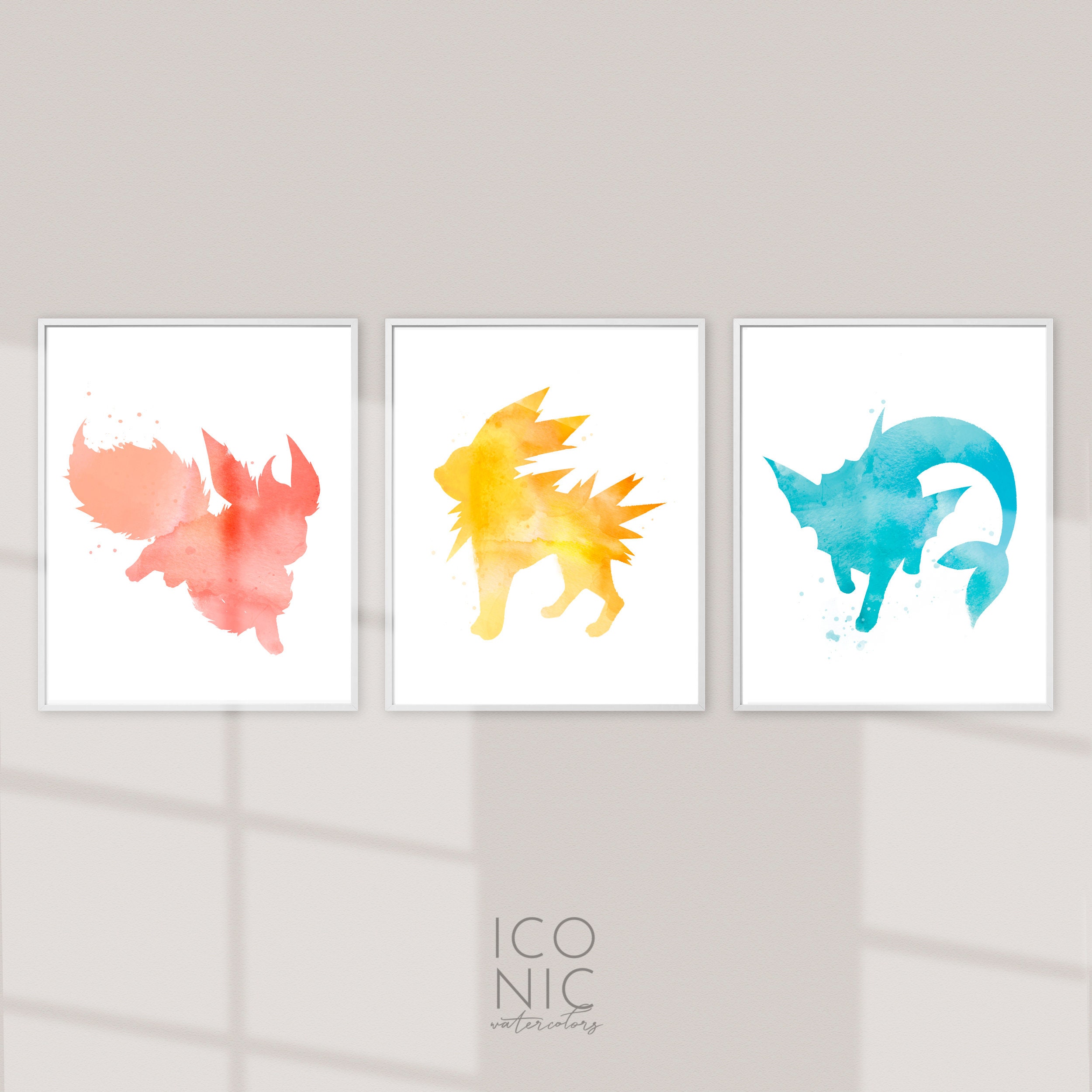 Eevee Evolutions Prints Small Prints 8 1/2 x 5 1/4 Big -  Portugal